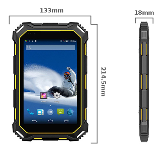 rugged tablet mobipad 339S-IP68 dimensions
